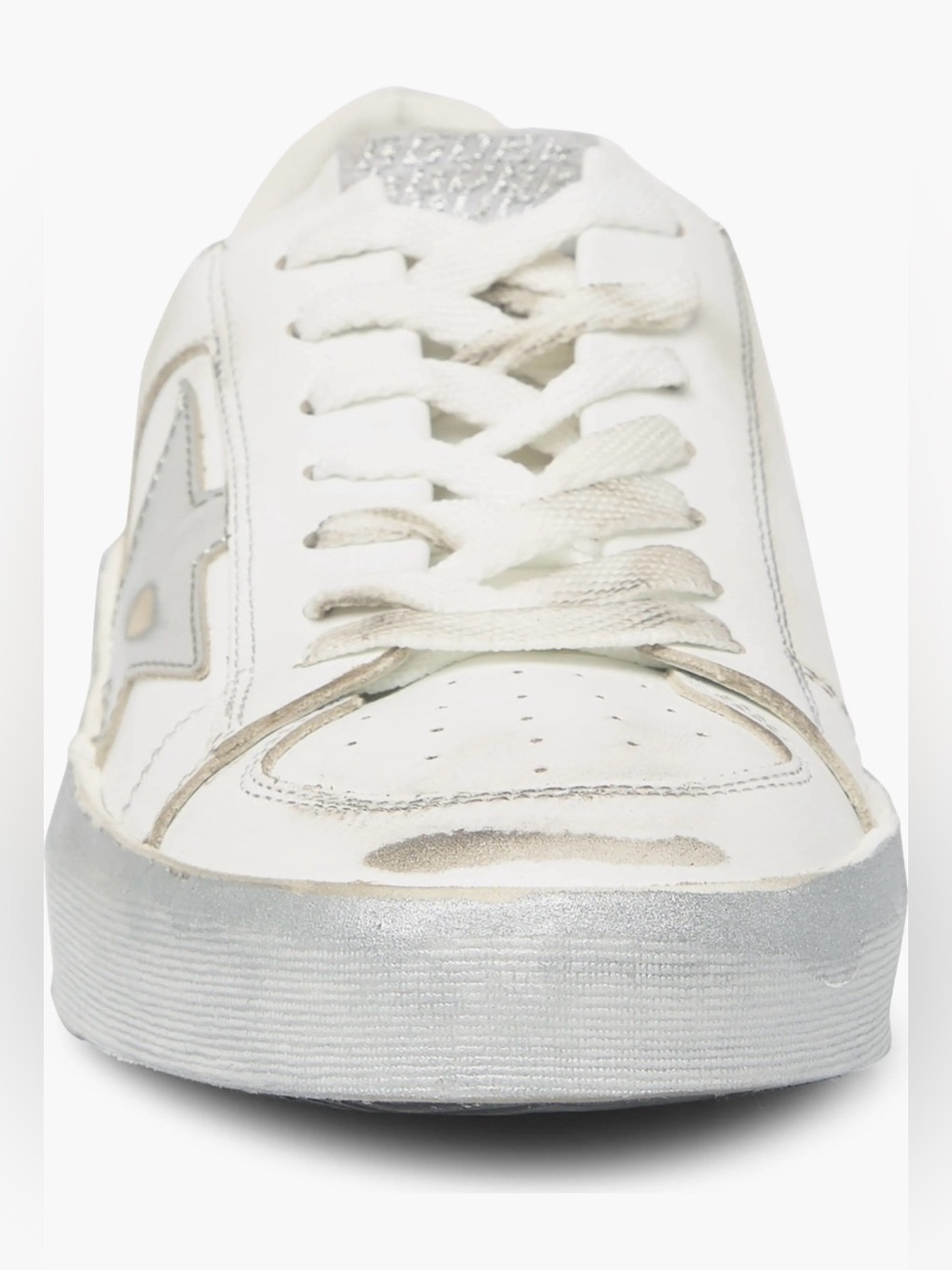 NWT Golden Goose White & Silver Star Low-Top Stardan Sneaker Rare Size 11/41 - Picture 4 of 15